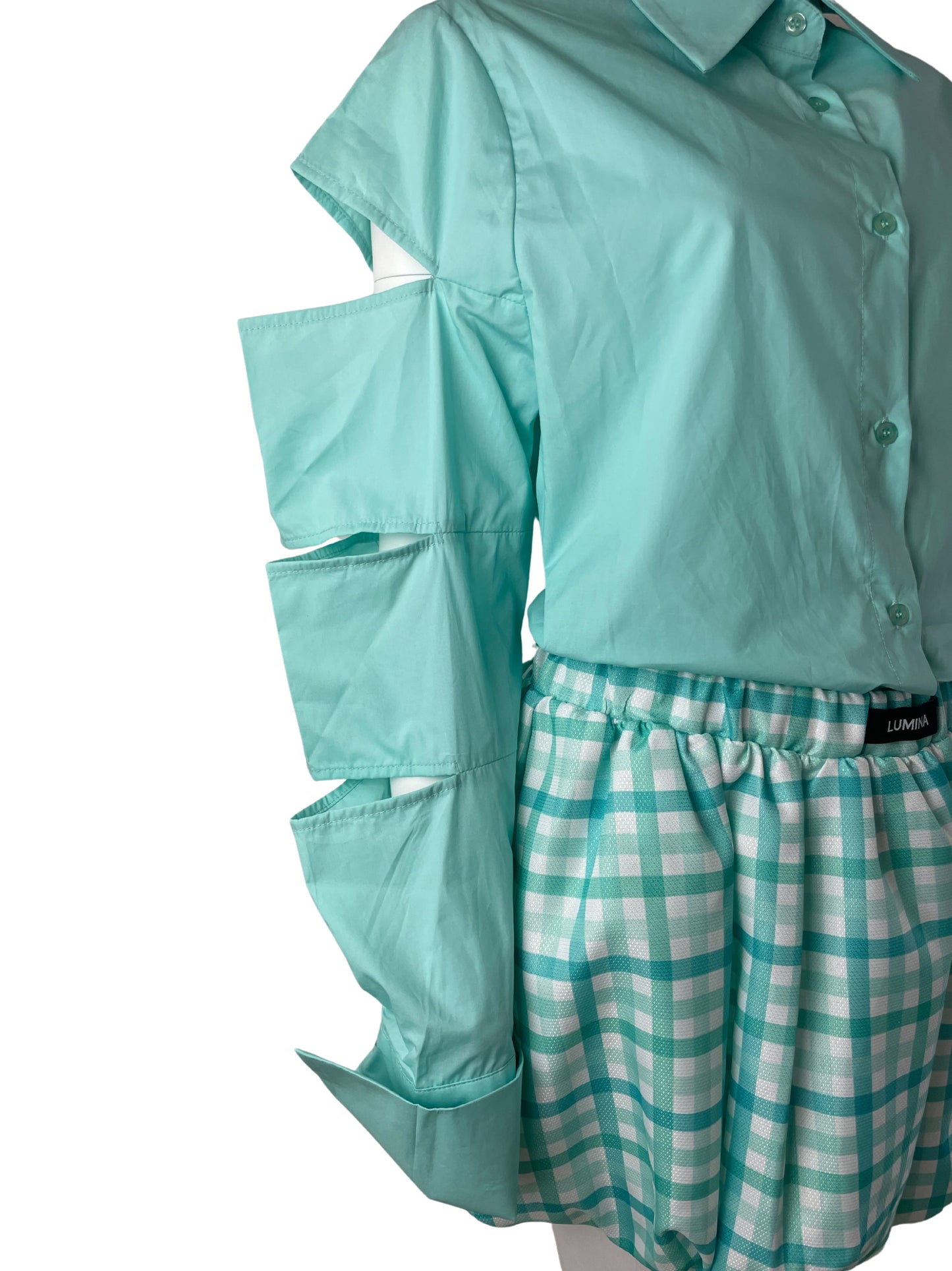 Camicia Cut Lumina Turchese