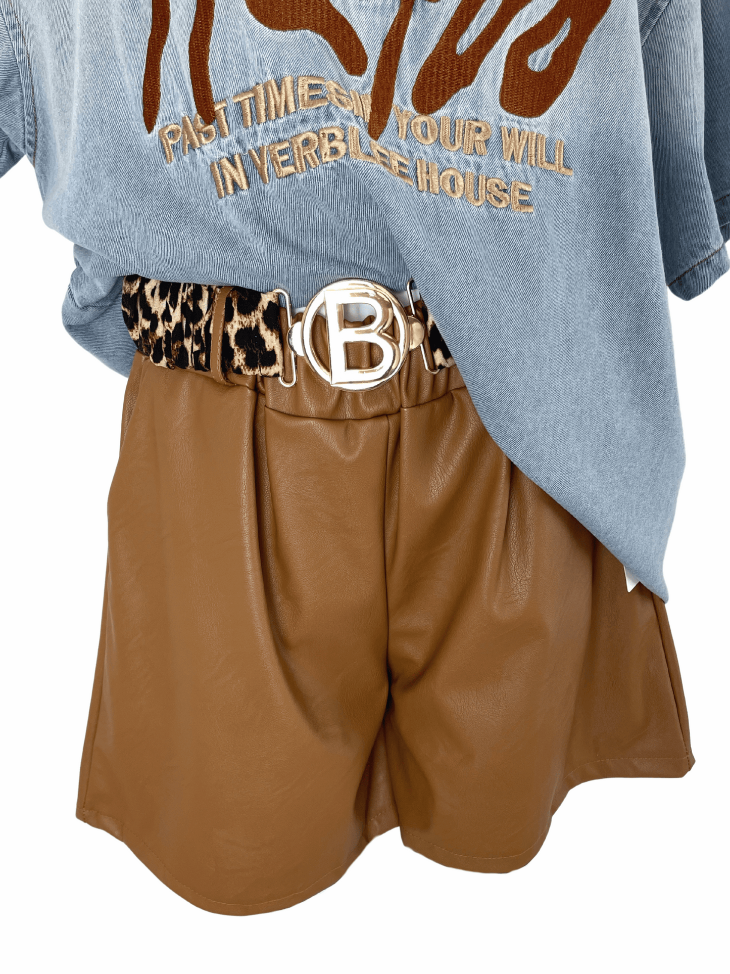 Pantaloncino Ecopelle Animal