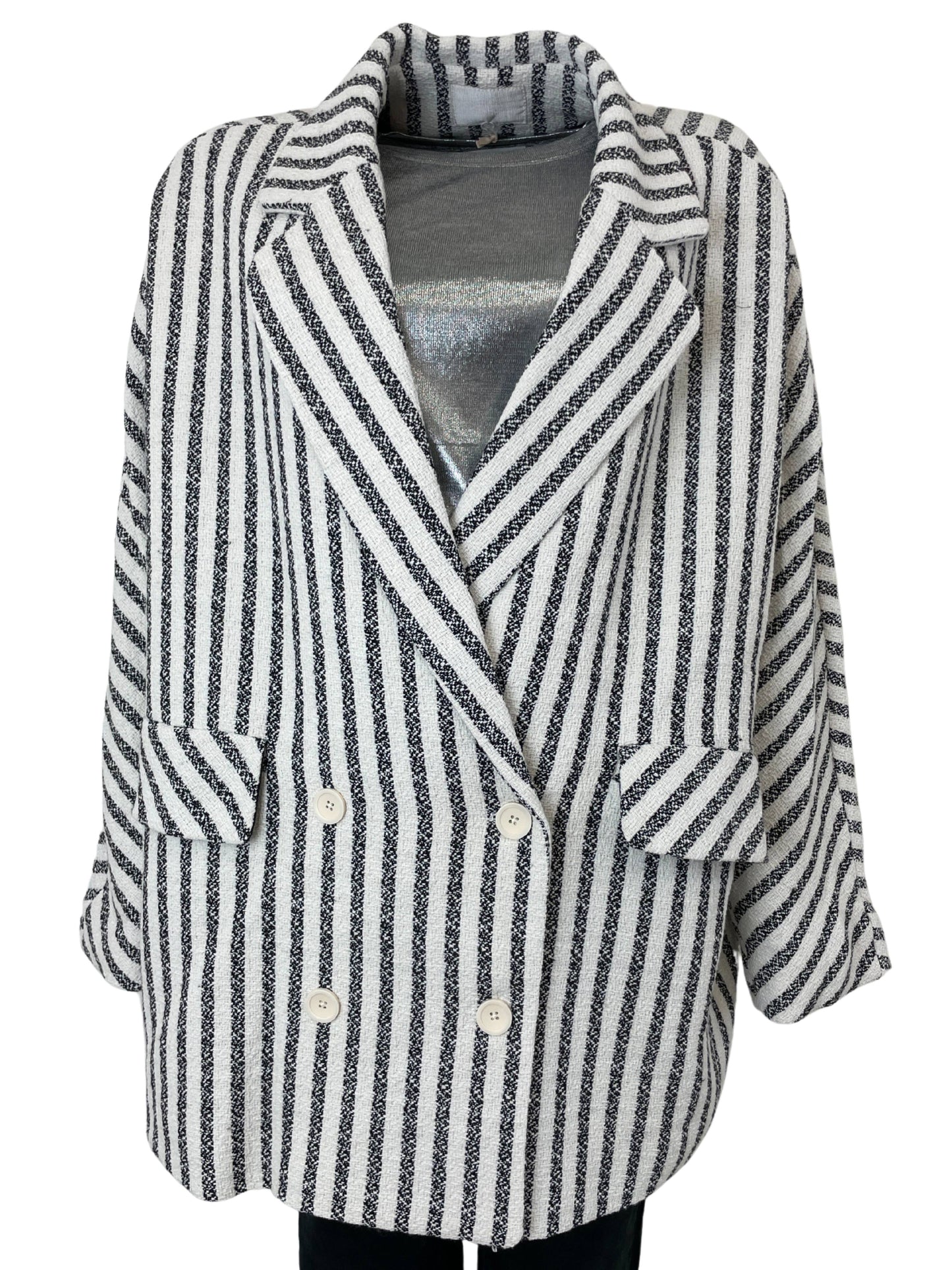 Cappotto Oversize Striped