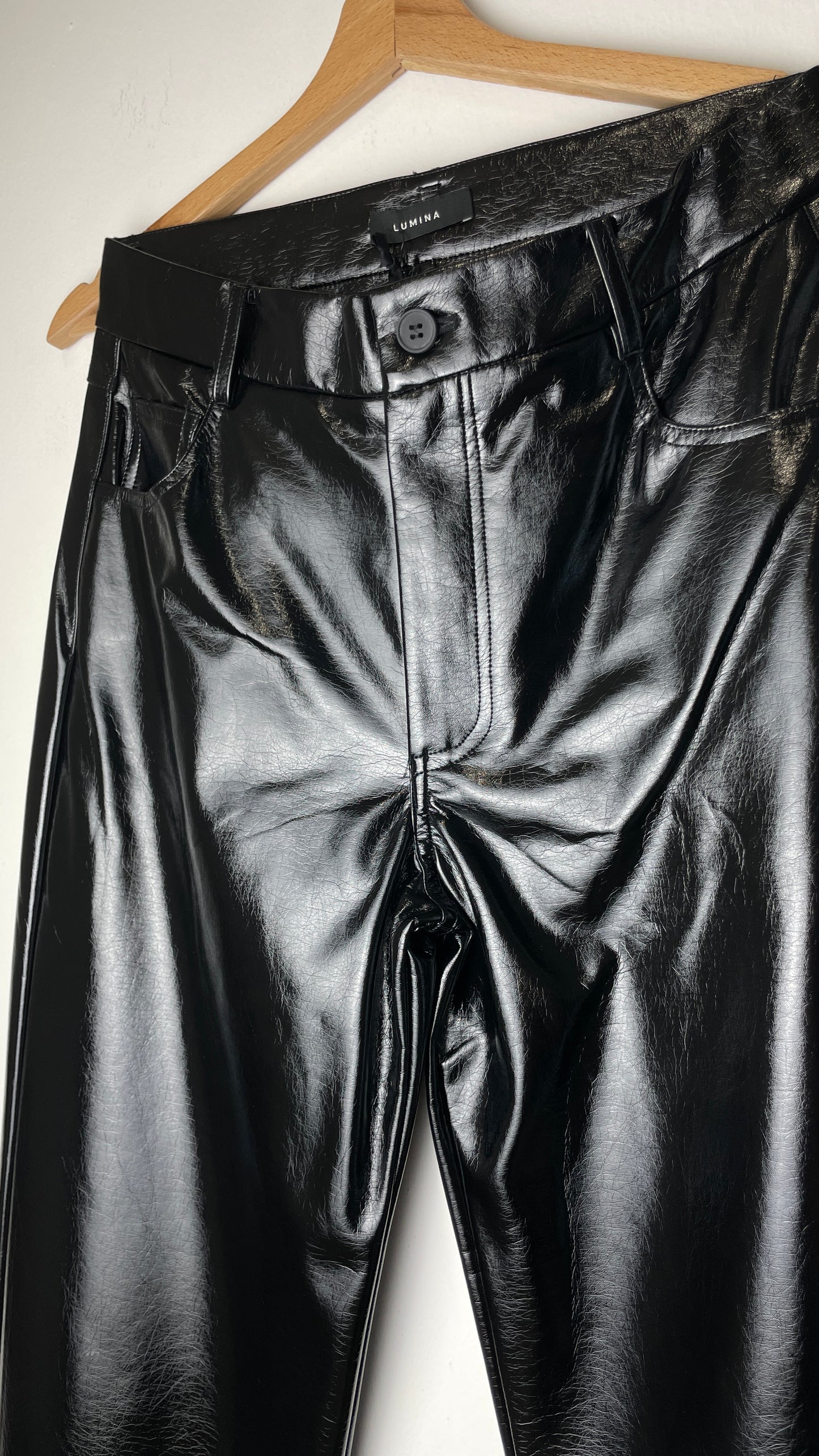 Pantalone Lumina Ecopelle Black