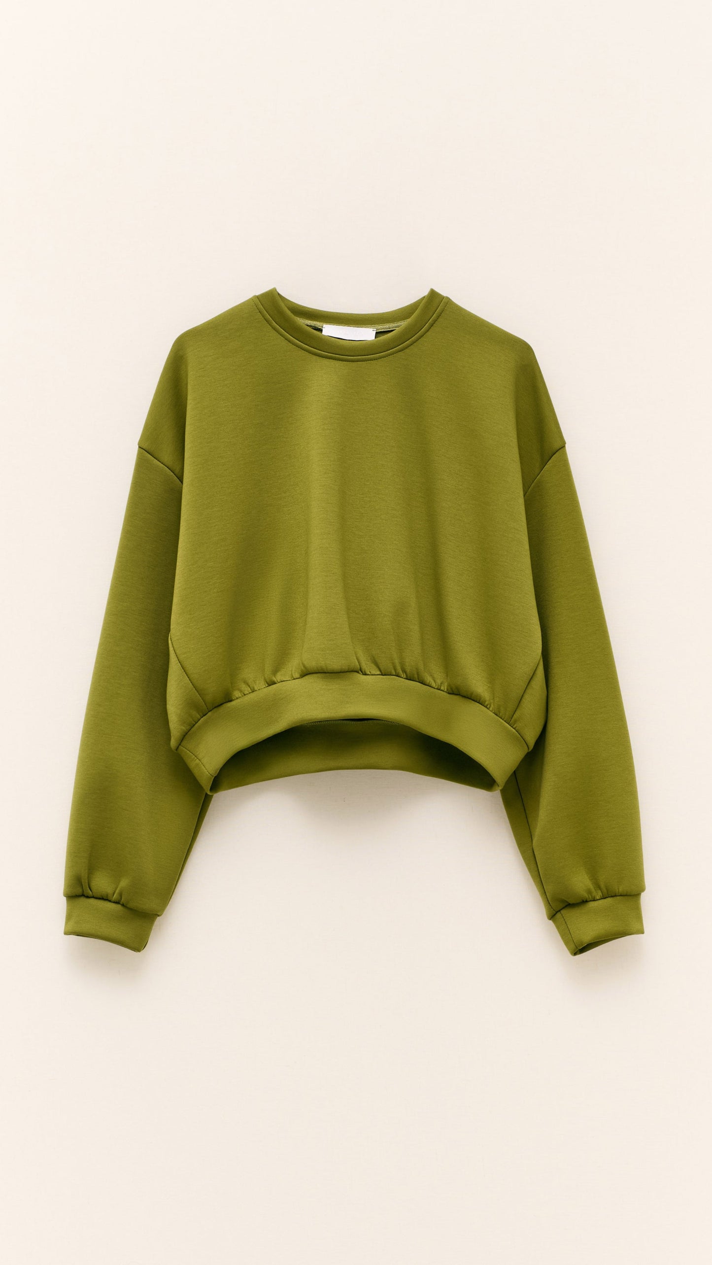 Felpa Lumina Crop Olive