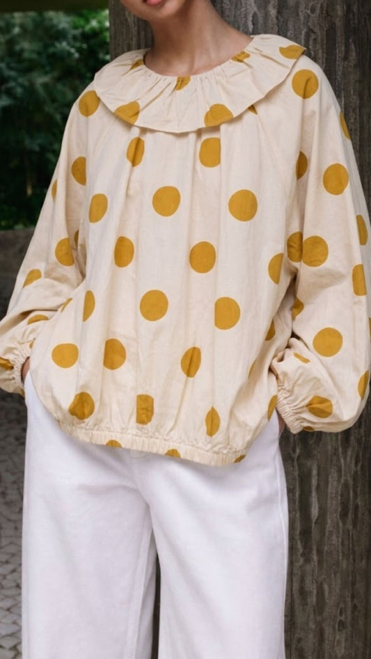 Camicia Colletto Pois
