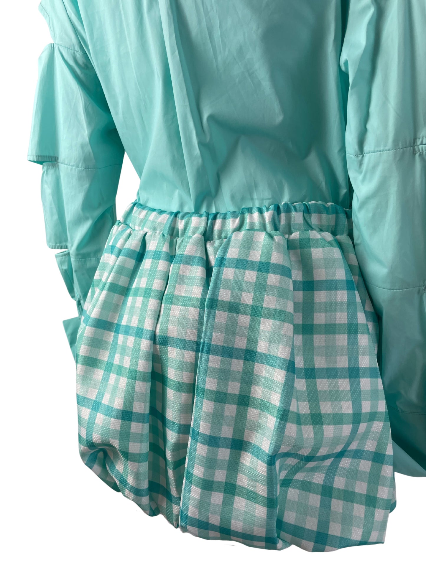 Gonna Tartan Lumina Turchese