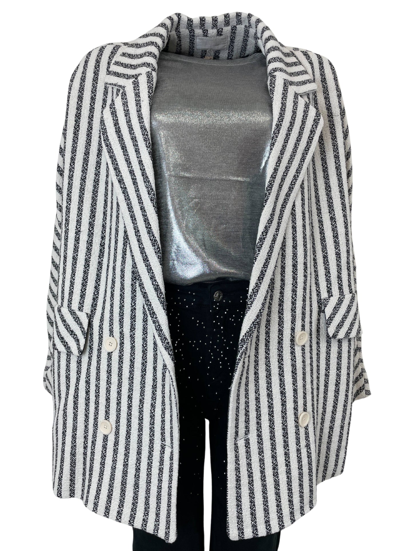 Cappotto Oversize Striped