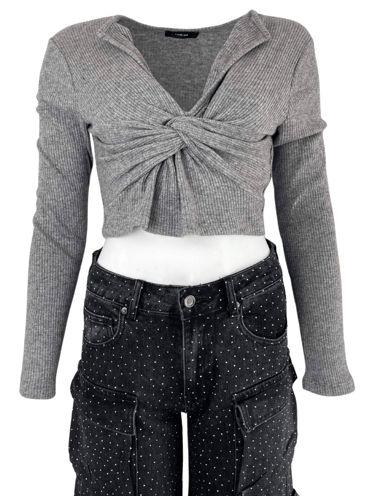 Jeans Cargo Brillantino Black