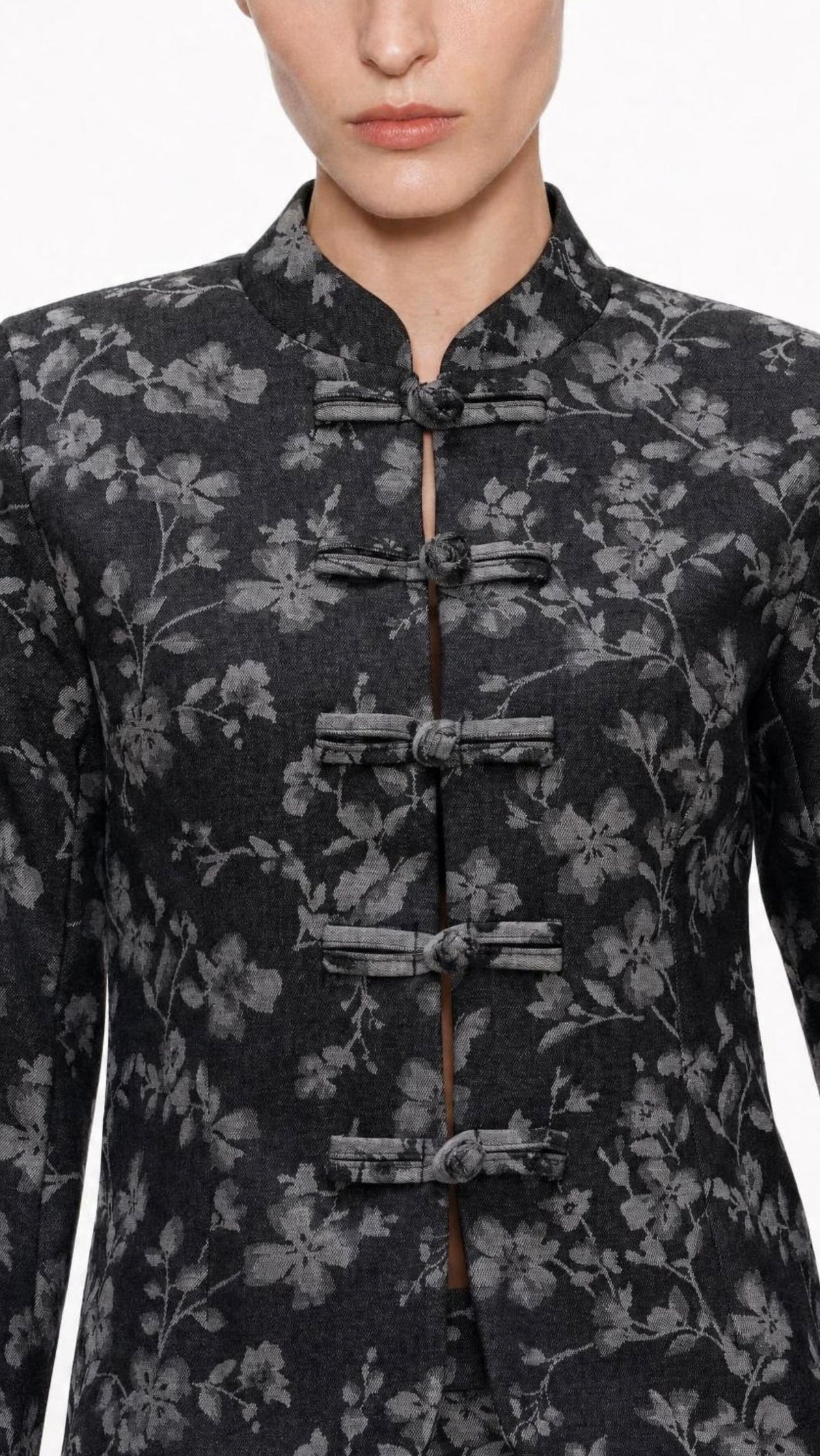 Giacca Lumina Jacquard Mandarin
