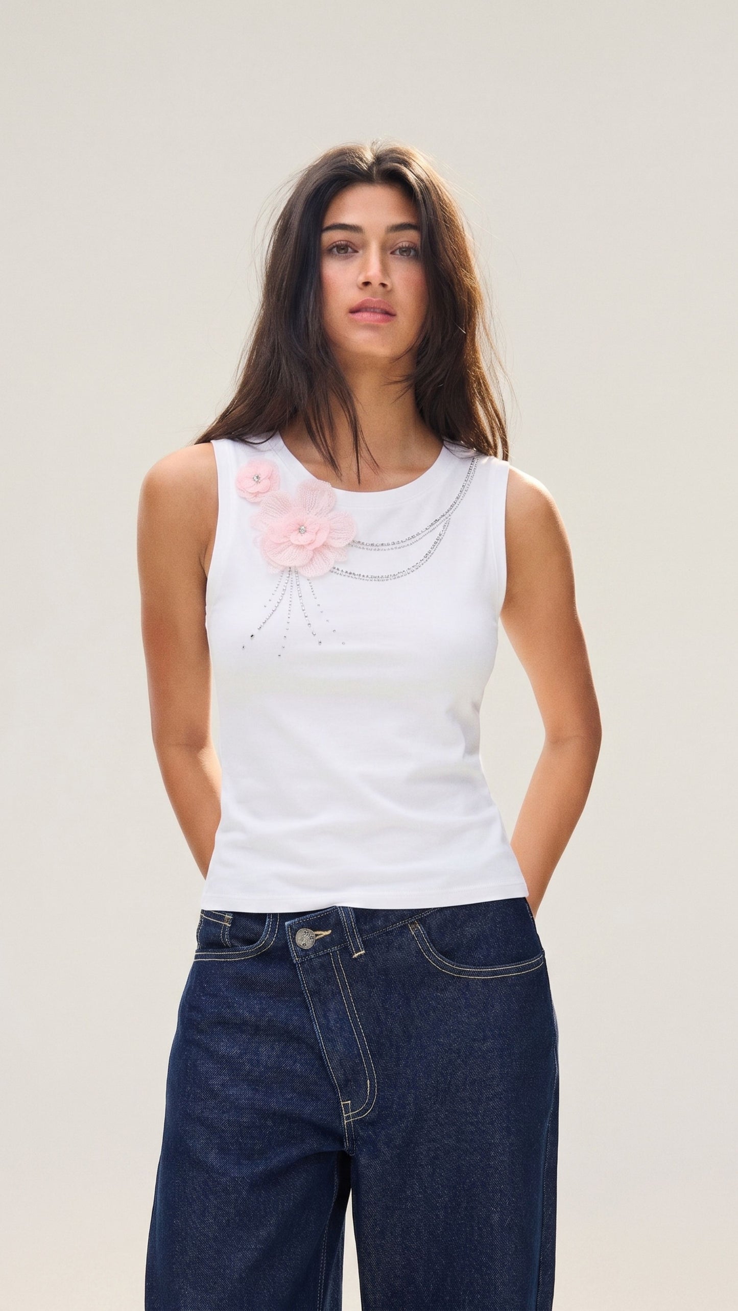 Canotta Roses Neck