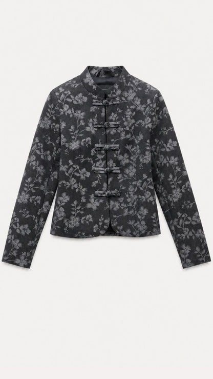 Giacca Lumina Jacquard Mandarin