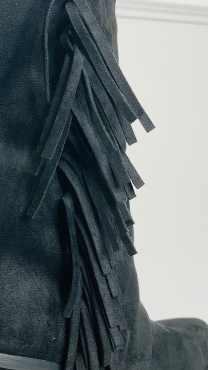 Stivale Frangia Dusty Black