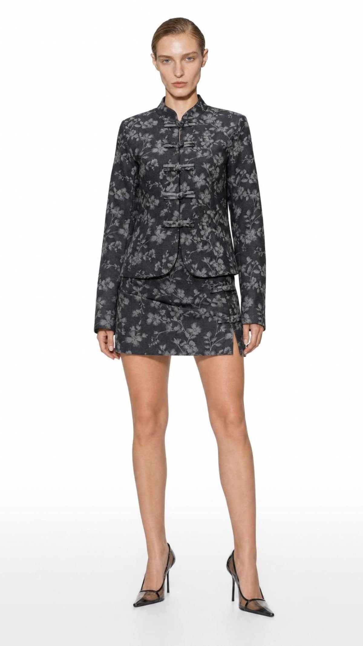 Giacca Lumina Jacquard Mandarin