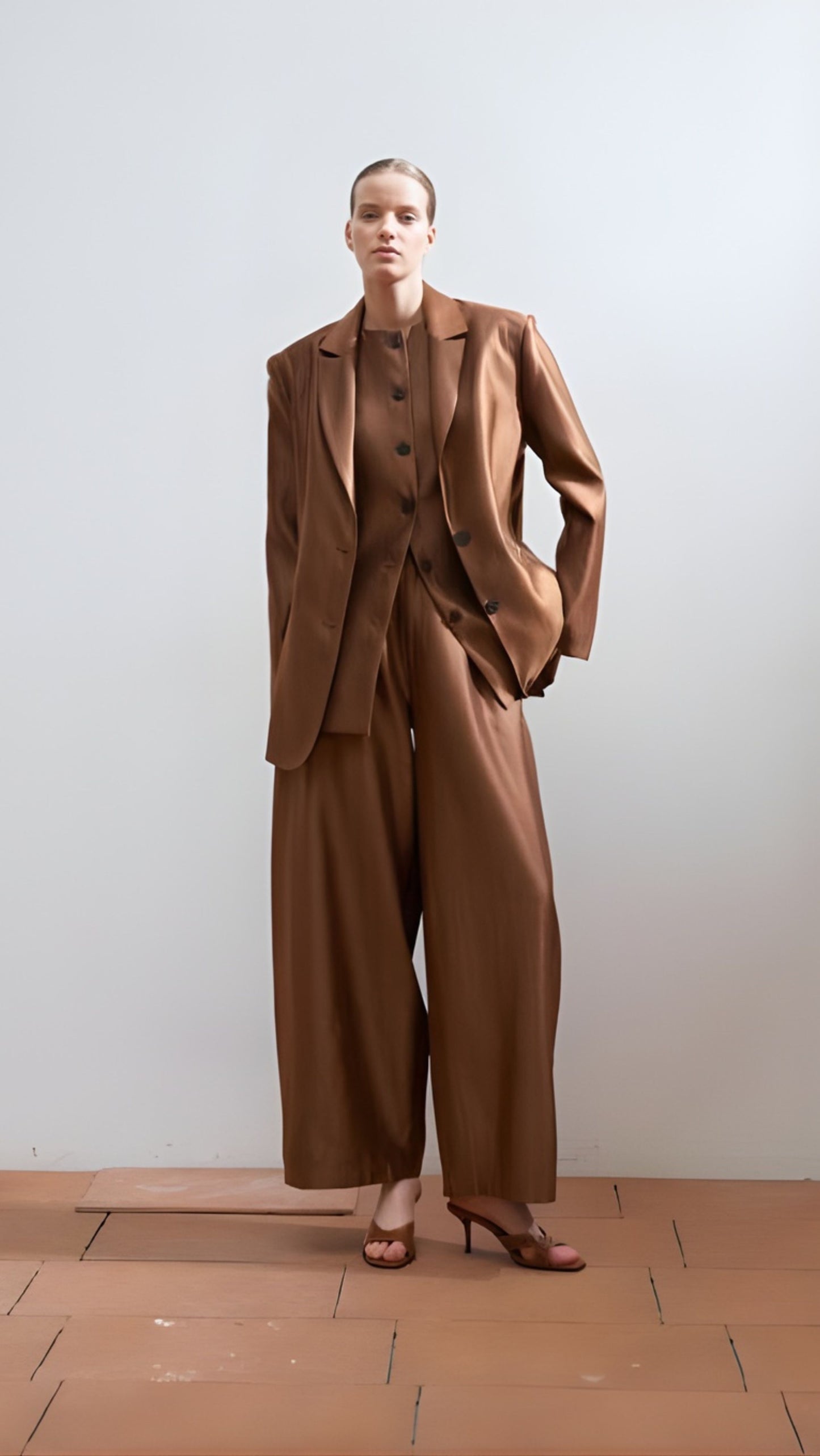 Blazer Top Satin Lumina