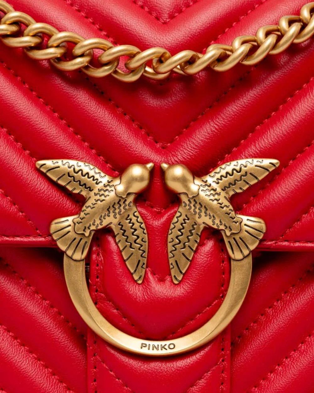 Mini Love Bag One Chevron - Rosso