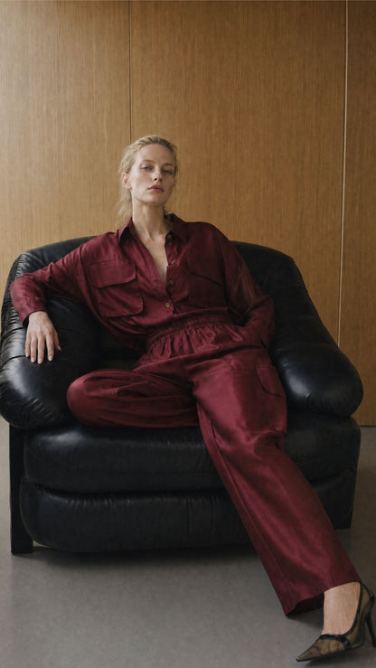 Pantalone Lumina Cargo Satin