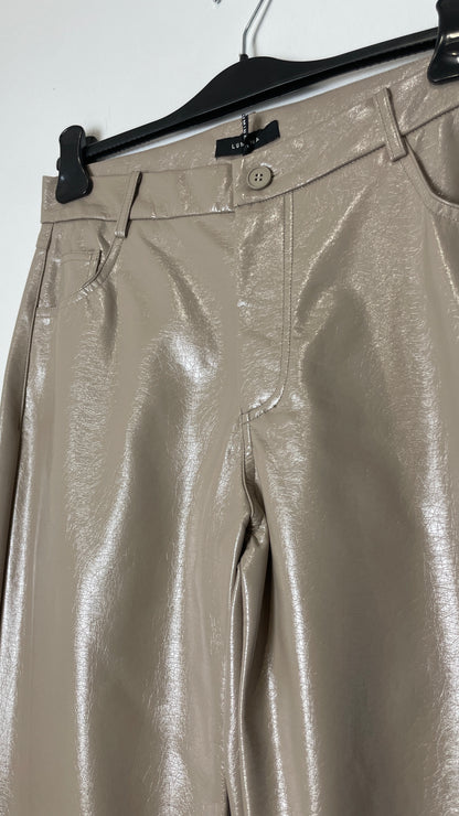 Pantalone Lumina Ecopelle Fango