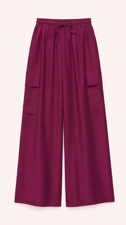 Pantalone Lumina Cargo Satin