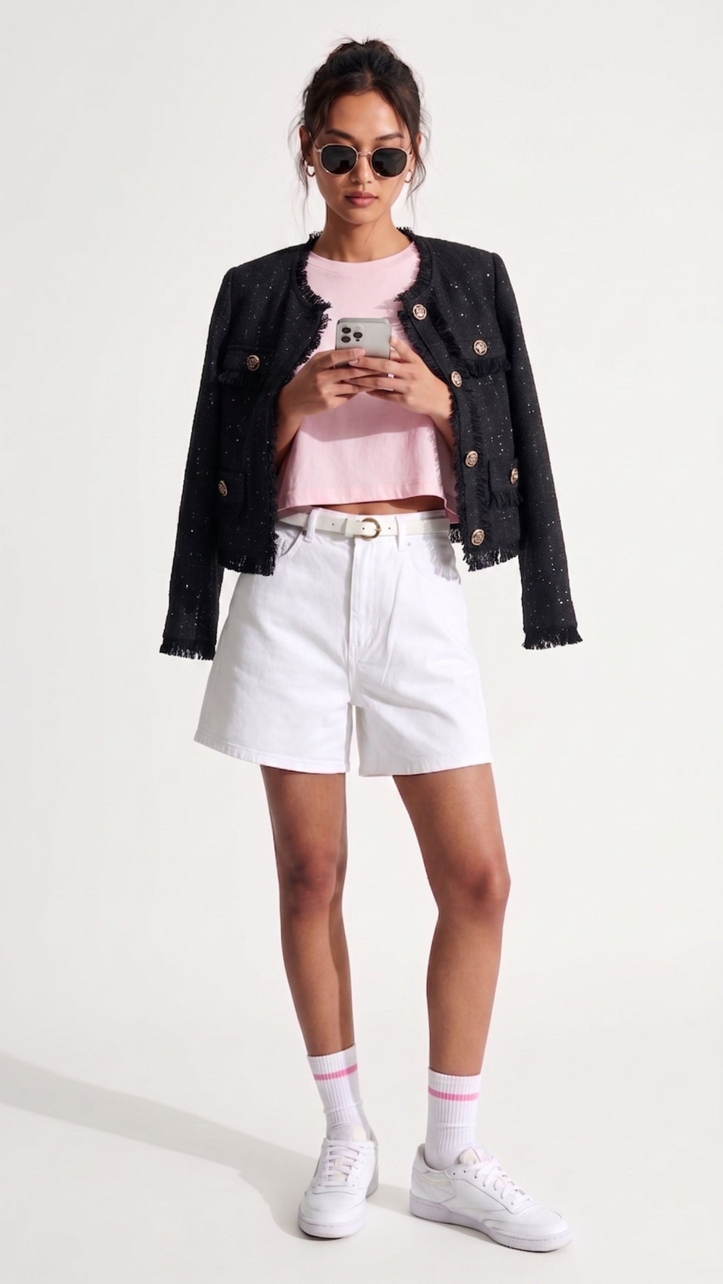 Blazer Crop Glitter