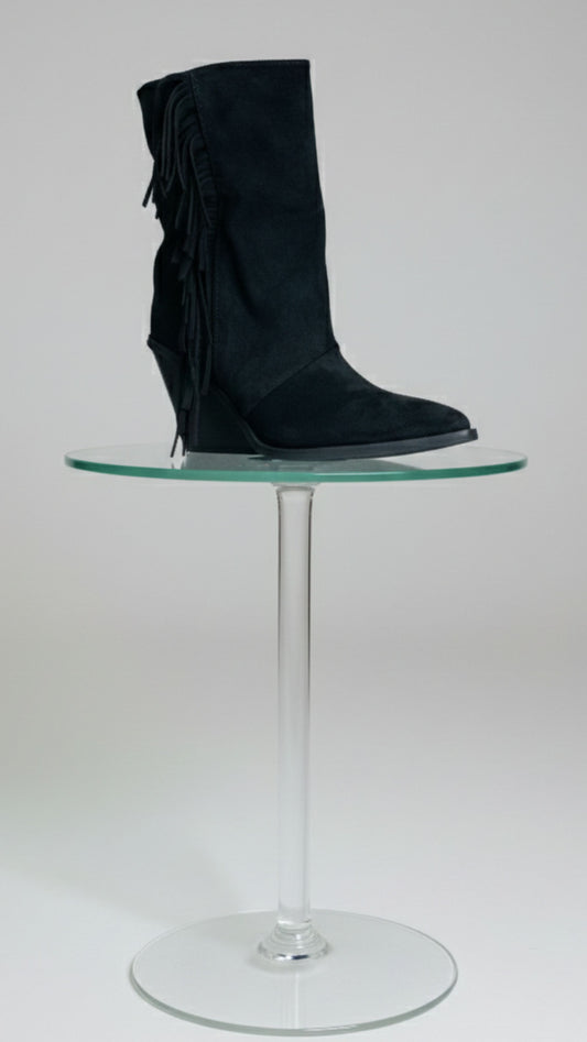 Stivale Frangia Dusty Black