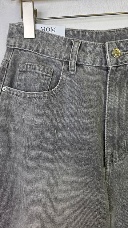 Jeans Mom Fit Grey