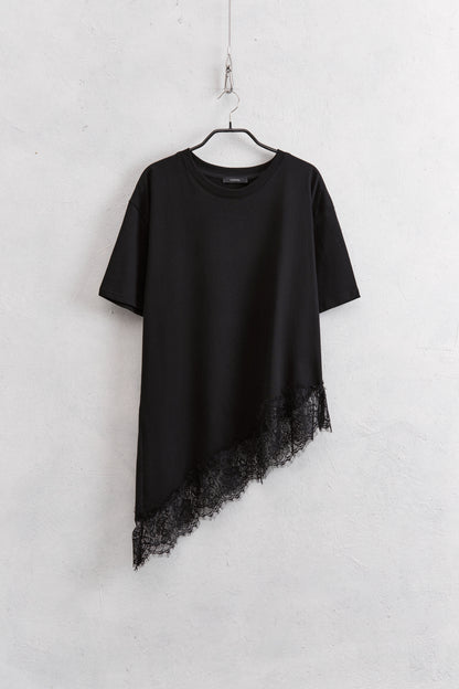 T-Shirt Lumina Merletto Asimmetrico