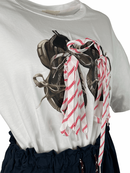 T-Shirt Laces Bianca - Wonder Store - 
